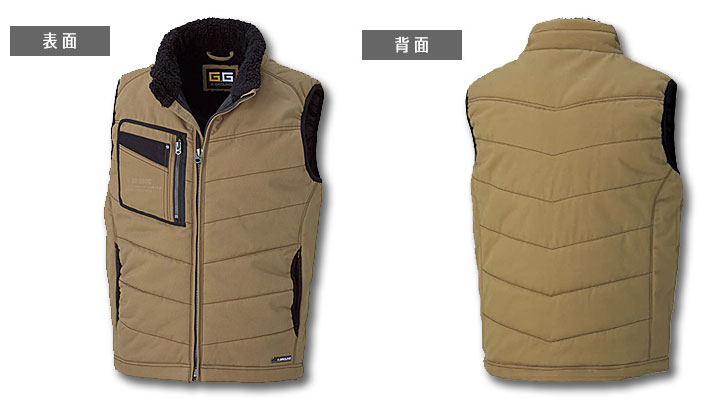 桑和5106防寒ベストの裏表
