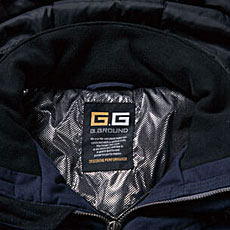 背裏アルミプリント・衿リブ