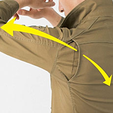 ERX207　ミニヘリンボンストレッチブルゾン　腕の伸び感アップ