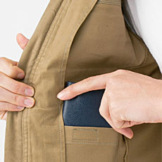 ERX207　ミニヘリンボンストレッチブルゾン　内ポケット