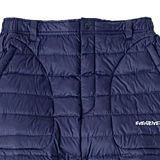 R122　ファイバーダウンパンツ　ベルトループ・スナップボタン・フロントファスナー