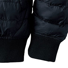 R129　ファイバーダウンフライトジャケット　袖口・裾リブ