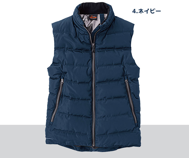 R195　ファイバーダウンヒートベスト　ネイビー