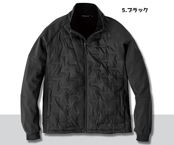 R407　クリンプドオーバージャケット　ブラック