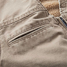 R605　コットン裏ボアベスト　右胸ポケット