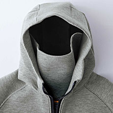 TR208　ダブルニットフーディ　ネックウォーマー付き