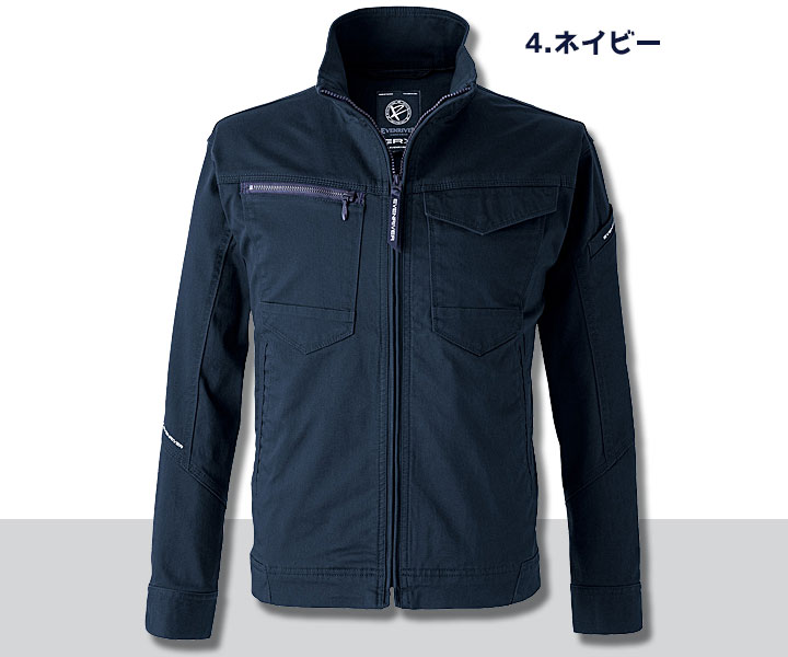 US1607　ソリッドストレッチジャケット　ネイビー