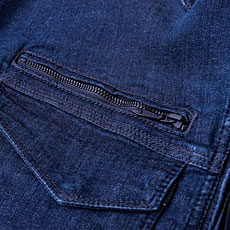 USD1507　エクストリームストレッチマックスデニムブルゾン　胸ポケット