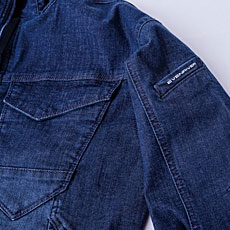 USD1507　エクストリームストレッチマックスデニムブルゾン　左袖ペン差し