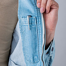 USD707　ストレッチブラストブルゾン　内側ペン差しと小物ポケット