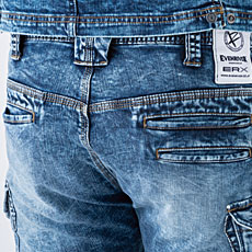 USD802　ストレッチパウダーデニムカーゴ　右ヒップポケットはダブルポケット